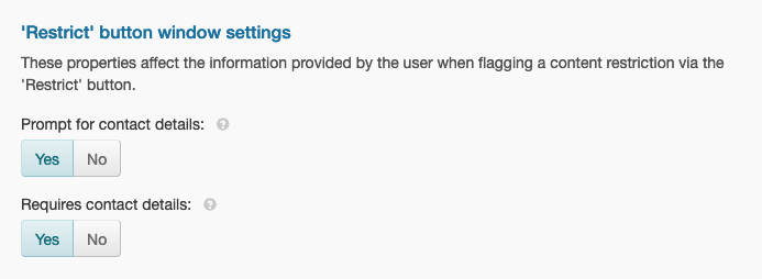 Screenshot of the 'Follow up contact details' settings within the Preferences page in Keeping Culture KMS.